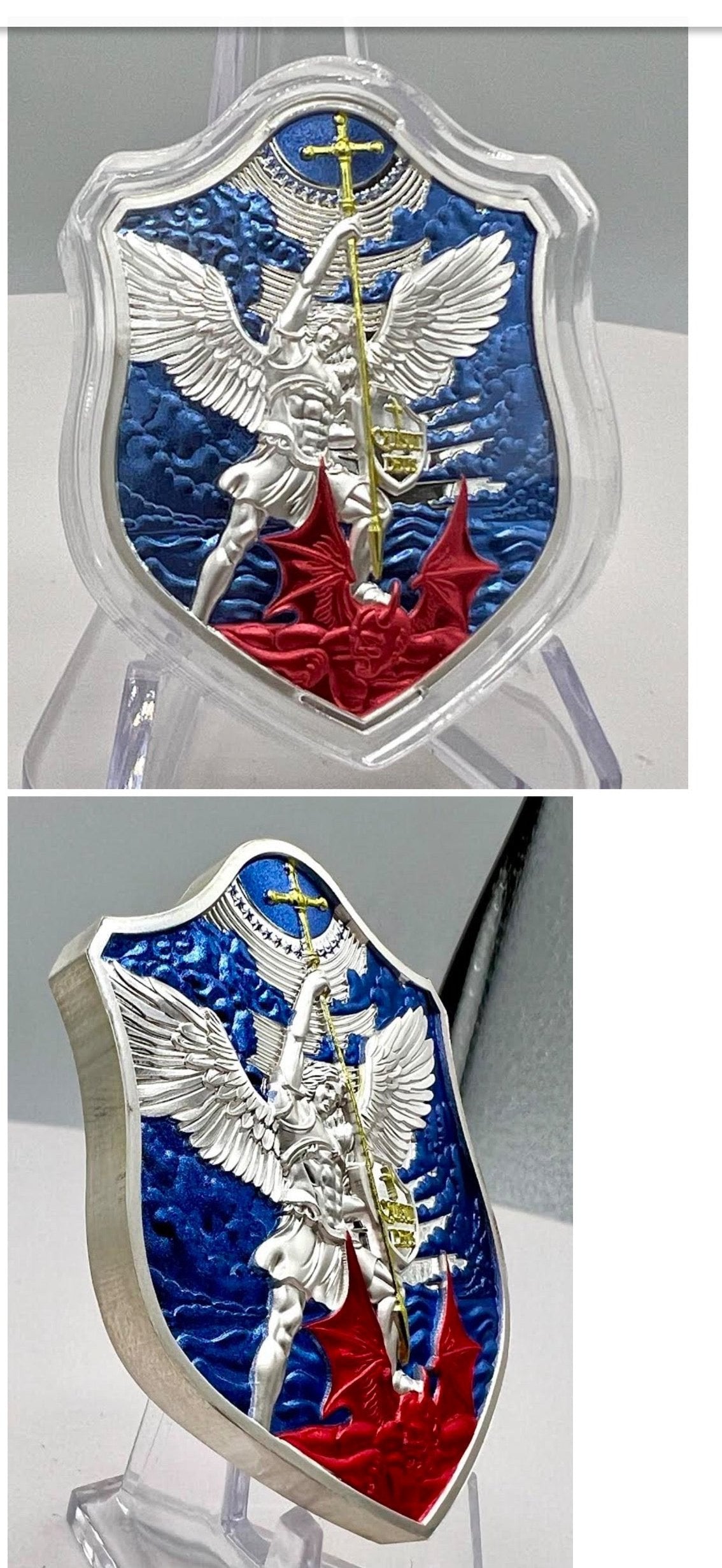 2024 St. Michael's Shield Dragonslayer Edition 2 oz Silver Stacker Medal (08/20)