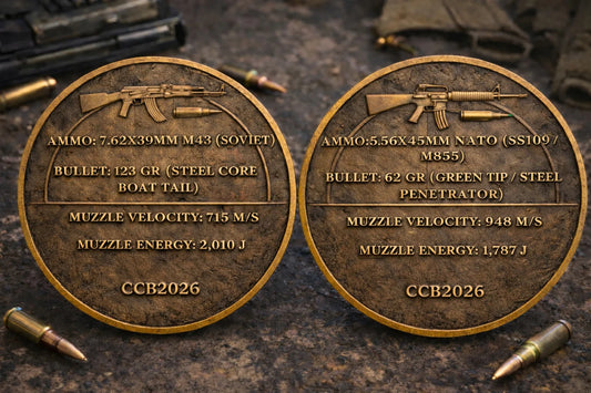 See the Back! 2026 Rifles of War X 2 - 1oz .999 Copper Colorized Medals in Infinity Capsule