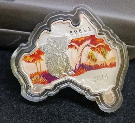 Special! 2014 Australian Map- Shaped Coin - Koal - Only 6000 mintage