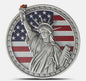 In Stock! 2025 1 oz Antique Colorized Samoa Silver Statue of Liberty Coin (Box, CoA)