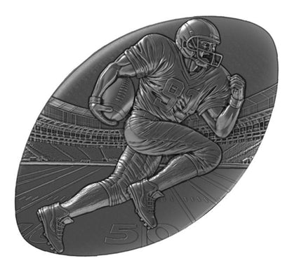 In Stock! 2025 Samoa Touch Down (Football Shaped) 1 oz Silver Coin (1,500 Mintage)