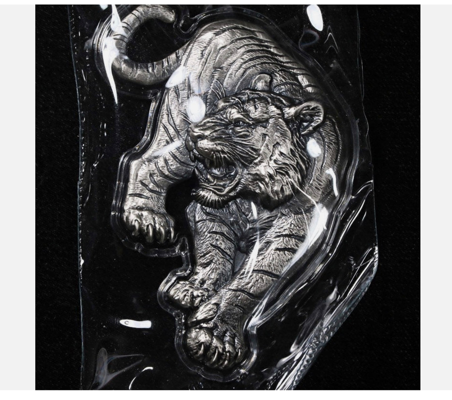 In Stock! 2025 KOMSCO Korea 1 Ounce Silver Tiger Shaped Stacker - OGP Display Box