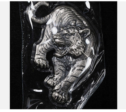 In Stock! 2025 KOMSCO Korea 1 Ounce Silver Tiger Shaped Stacker - OGP Display Box