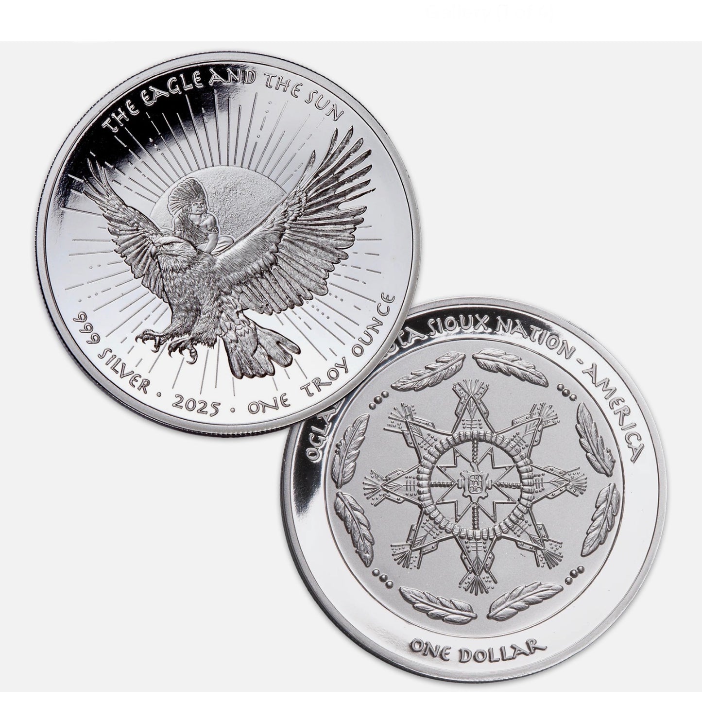 In Stock! 2025 Sioux Nation Eagle & Sun Proof 1 oz Silver Coin (999 Mintage)