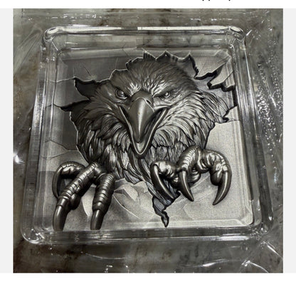 In Stock! 2025 Korean Furious Beasts Eagle Stacker 2 oz .999 Silver