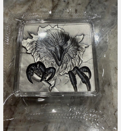 In Stock! 2025 Korean Furious Beasts Eagle Stacker 2 oz .999 Silver
