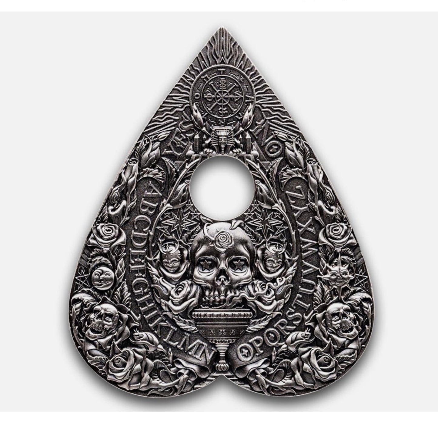 In Stock! 2025 Republic of Cameroon 2 oz Silver Ouija (Spirit Board) Shaped Coin