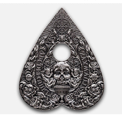 In Stock! 2025 Republic of Cameroon 2 oz Silver Ouija (Spirit Board) Shaped Coin