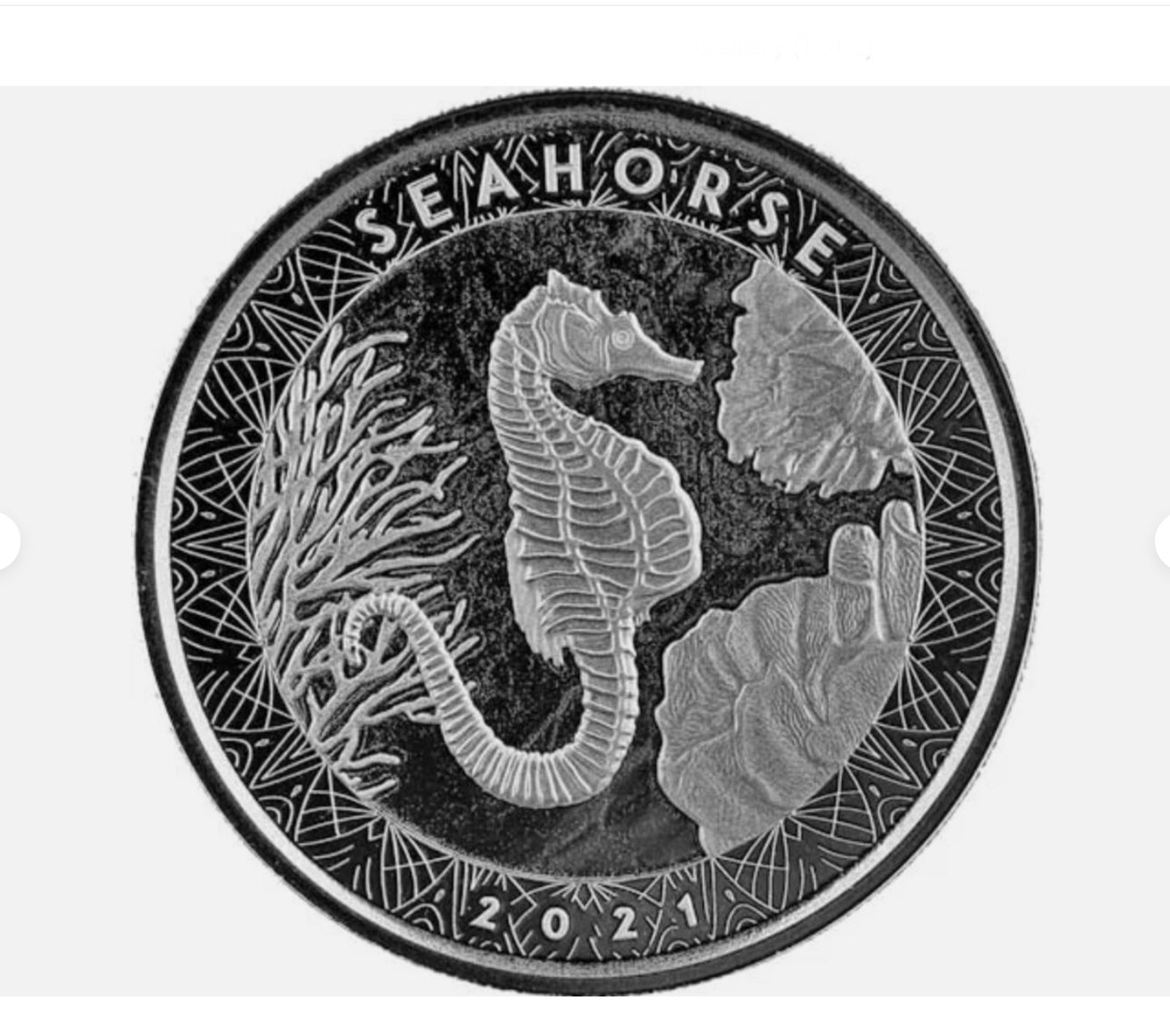 In Stock! 2021 Samoa 1 oz Silver 999 Pure - 2 Tala Seahorse