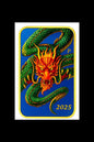 In Stock Special! 2025 Australia Rectangular Dragon Bar 1 oz Silver Colorized Art Bar