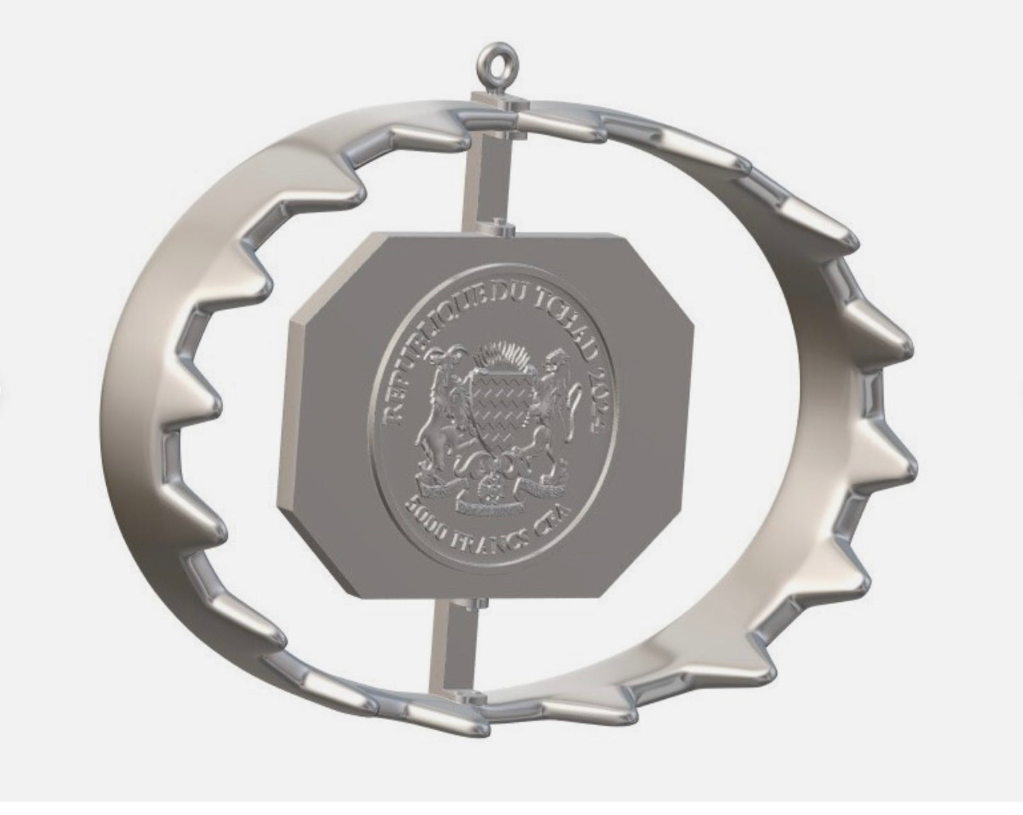 In Stock! 2024 5000CFA Chad - BEAR TRAP - 1oz 999 SILVER Coin w/Box & COA