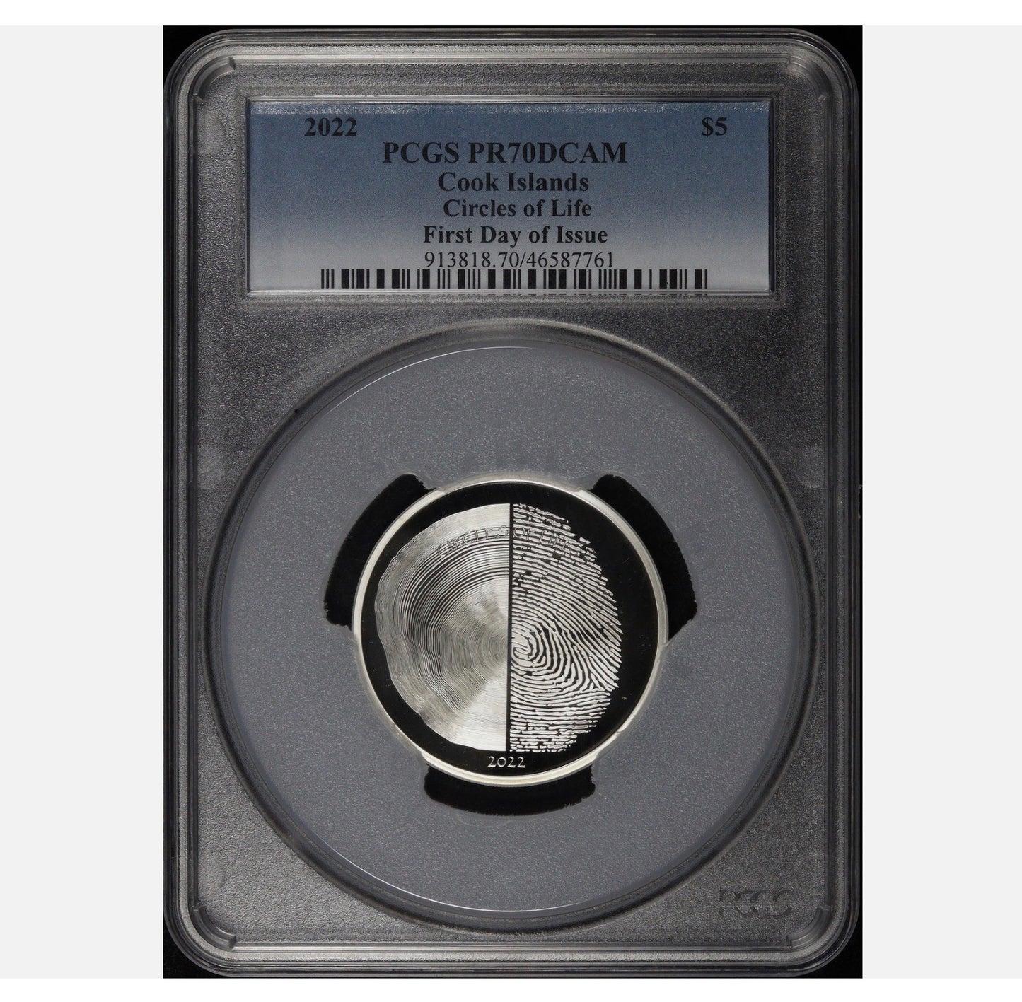 In Stock! 2022 Cook Islands $5 Silver Circles of Life 1 oz PCGS PR-70 DCAM First Day Issue
