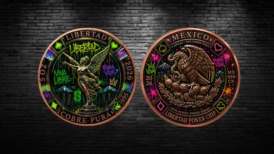 Street Graffiti 5 oz Copper Libertad Poker Chip (6/30)