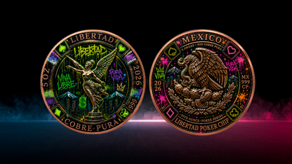 Street Graffiti 5 oz Copper Libertad Poker Chip (6/30)