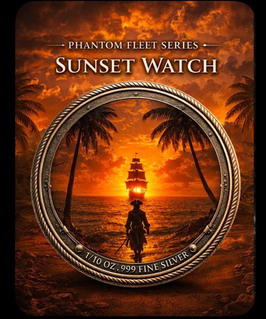Phantom Fleet - Sunset Watch Colorized 1/10 oz Silver Round (04/17)