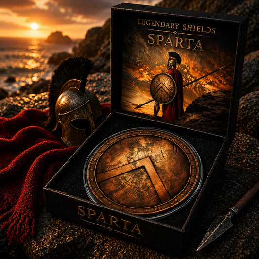 2026 Legendary Shields Sparta .999 5oz Copper Shield