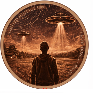 See the back! 5oz The Arrival Colorized Copper in Capsule