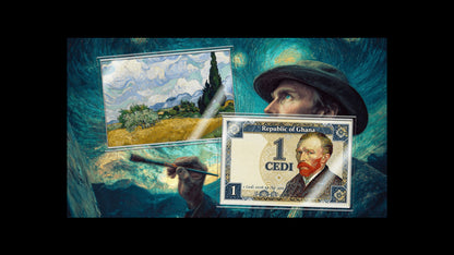 In Stock! 2026 Ghana Wheat Field with Cypresses by Van Gogh 5g Silver Foil. In Silver We Trust!