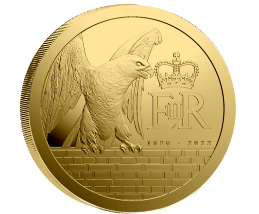 Estimate! 2026 Pitcairn Islands Queen's Beast Falcon BU 1/200 oz Gold Coin (04/20)