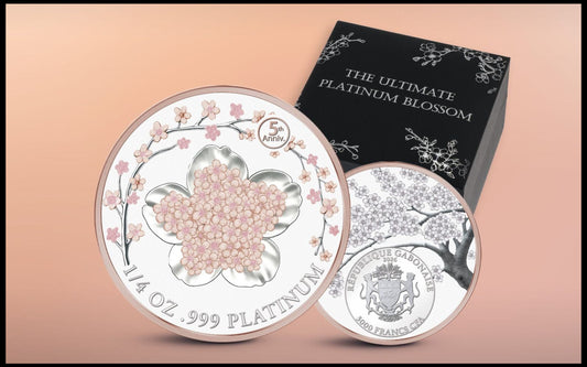 2026 Gabon Ultimate Platinum Blossom 1/4 oz Platinum Coin (04/17)