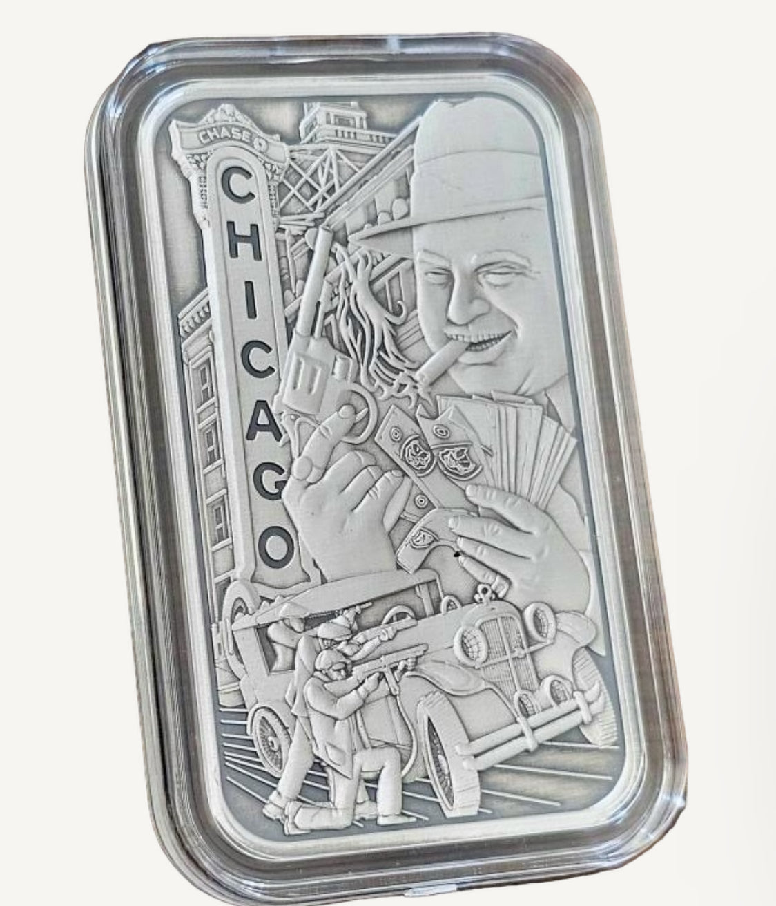 Public Enemies Al Capone 1 oz Silver Bar (Proof & Antiqued)(06/13)