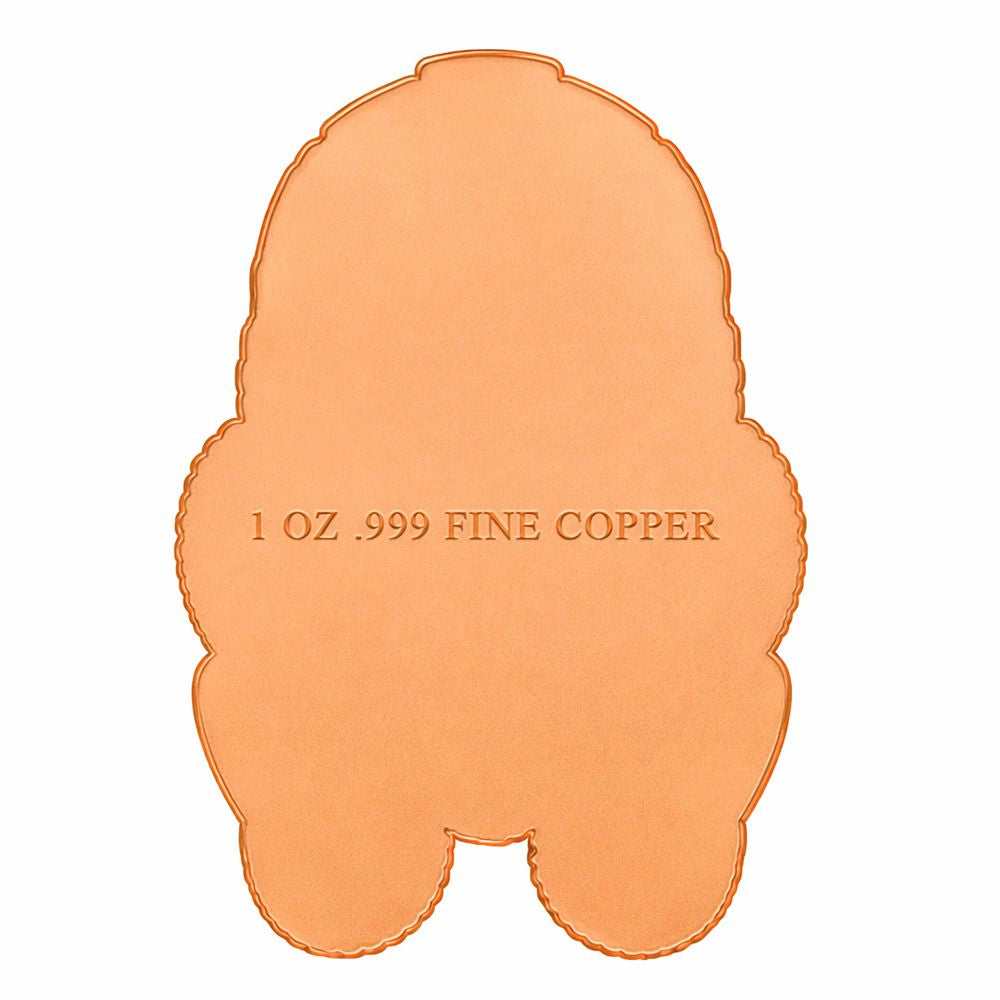 Anarchy Gas Mask Colorized Shaped 1 oz Copper Medal (04/20)