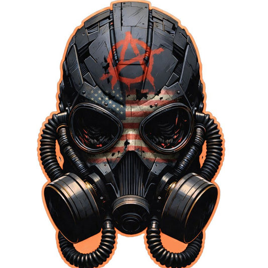 In Stock! Anarchy Gas Mask Colorized Shaped 1 oz Copper Medal