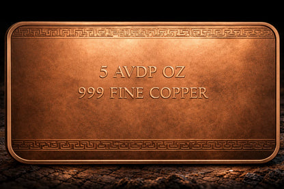 2026 Mayan Temple Antique Colorized Copper 5oz .999 Bar