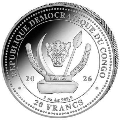 In Stock! 2026 Congo World's Wildlife Shark Colorized 1 oz Silver