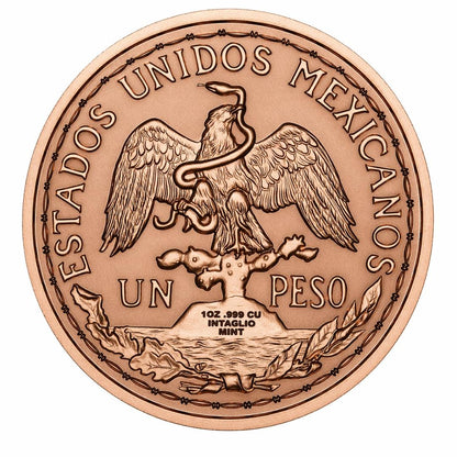 Intaglio Mint Mexico 1912 Caballito Tribute 1 oz Colorized Copper Art Round in Capsule (Mintage TBD at end of Presale)