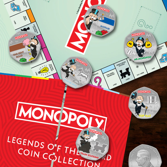 In Stock!New Version! 2026 Solomon Islands Monopoly Legends of the Board 6 x 9g CN Coin Set