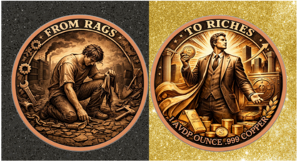 Rags to Riches 1 oz Copper Round (04/21)