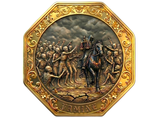 New Series! Toromint Four Horsemen of the Apocalypse - Famine Gold Gilt 10 oz Copper Medal (4/22)