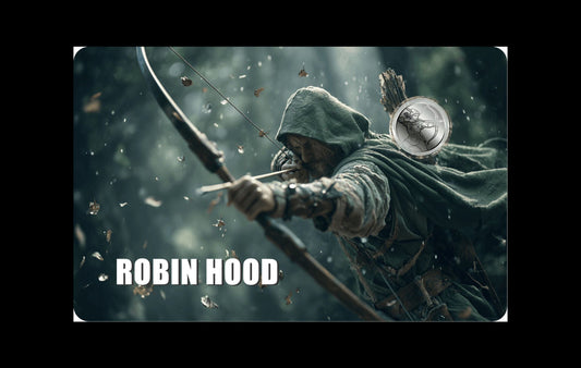 2025 Liberia Robin Hood 1/500 oz Palladium Coin in Card (04/20)