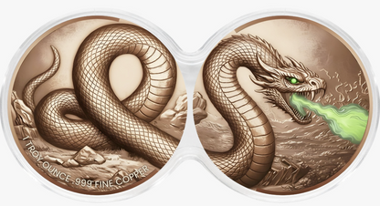 Viper's Venom Glow-in-the-Dark 2 x 1 oz Copper Medal Set in DuoStack Capsule (04/22)
