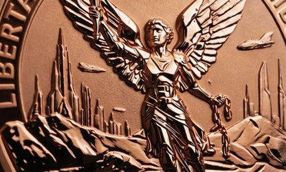 XVI Mint Libertad Cibernetica 5 oz Copper Ultra High Relief Reverse Proof -Like Medal (1000 Mintage)
