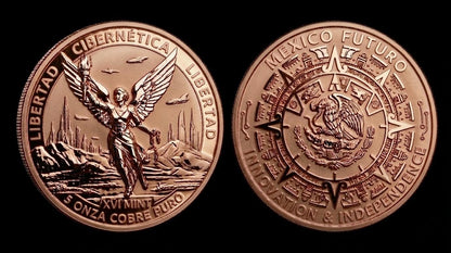 XVI Mint Libertad Cibernetica 5 oz Copper Ultra High Relief Reverse Proof -Like Medal (1000 Mintage)