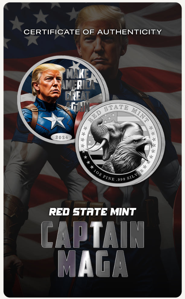 2024 Captain MAGA Colorized 1 oz Silver Round (06/26)