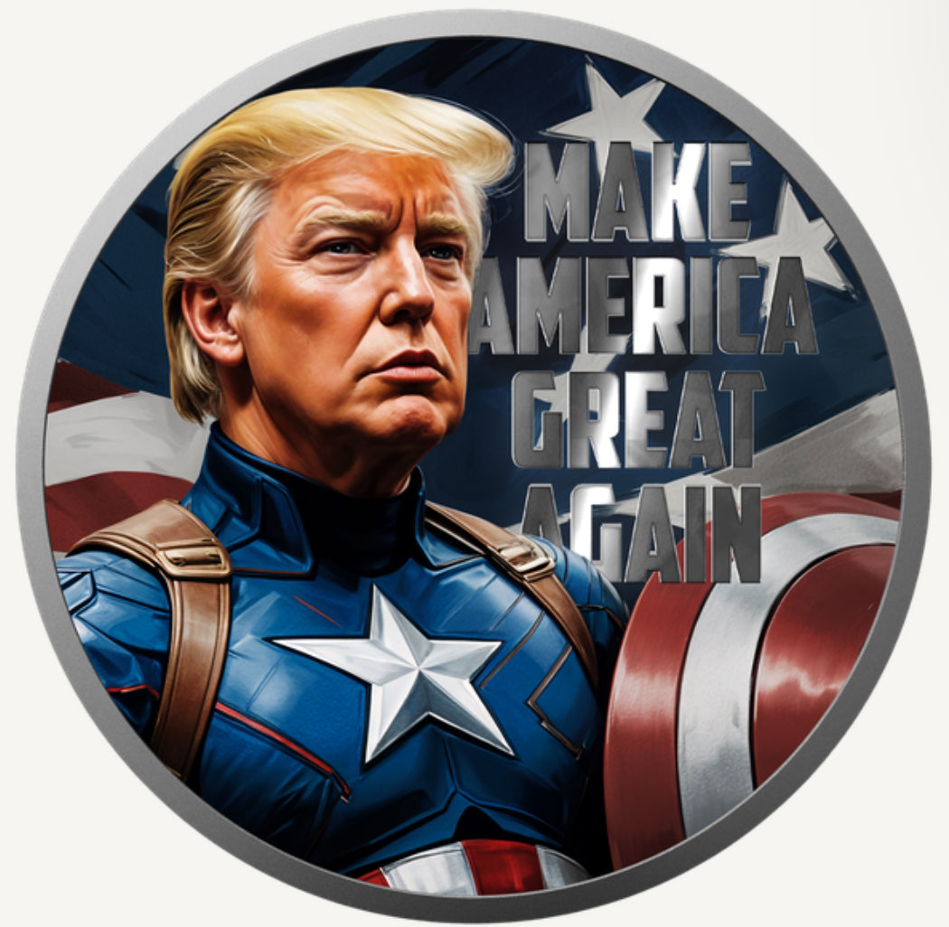 2024 Captain MAGA Colorized 1 oz Silver Round (06/26)