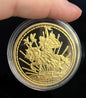 In Stock! 1907 50 c Caballito Mexico Silver Coin Gilded 300 Minted Box & COA