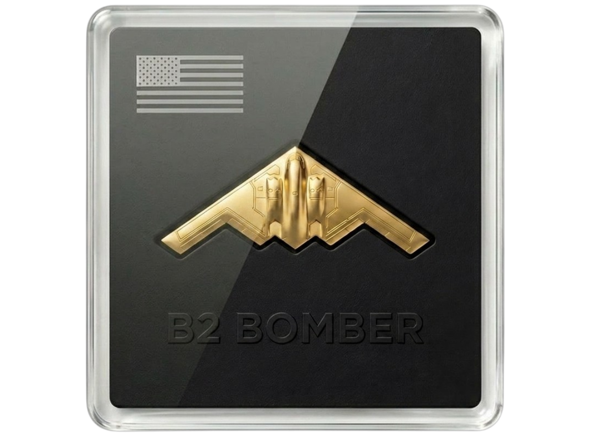 B2 Bomber Jet Shaped 1/20g Gold Medal. Toromint (04/22)