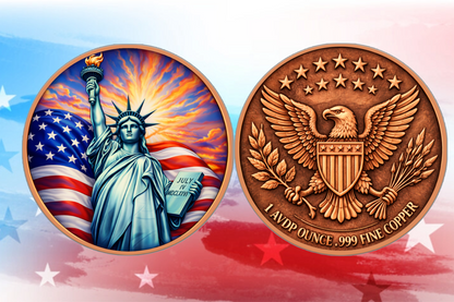Sunset Liberty Colorized 1 oz Copper Round (04/22)