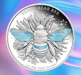In Stock! 2026 Niue Teddy Bear Bee 1 oz Silver Coin (04/22)