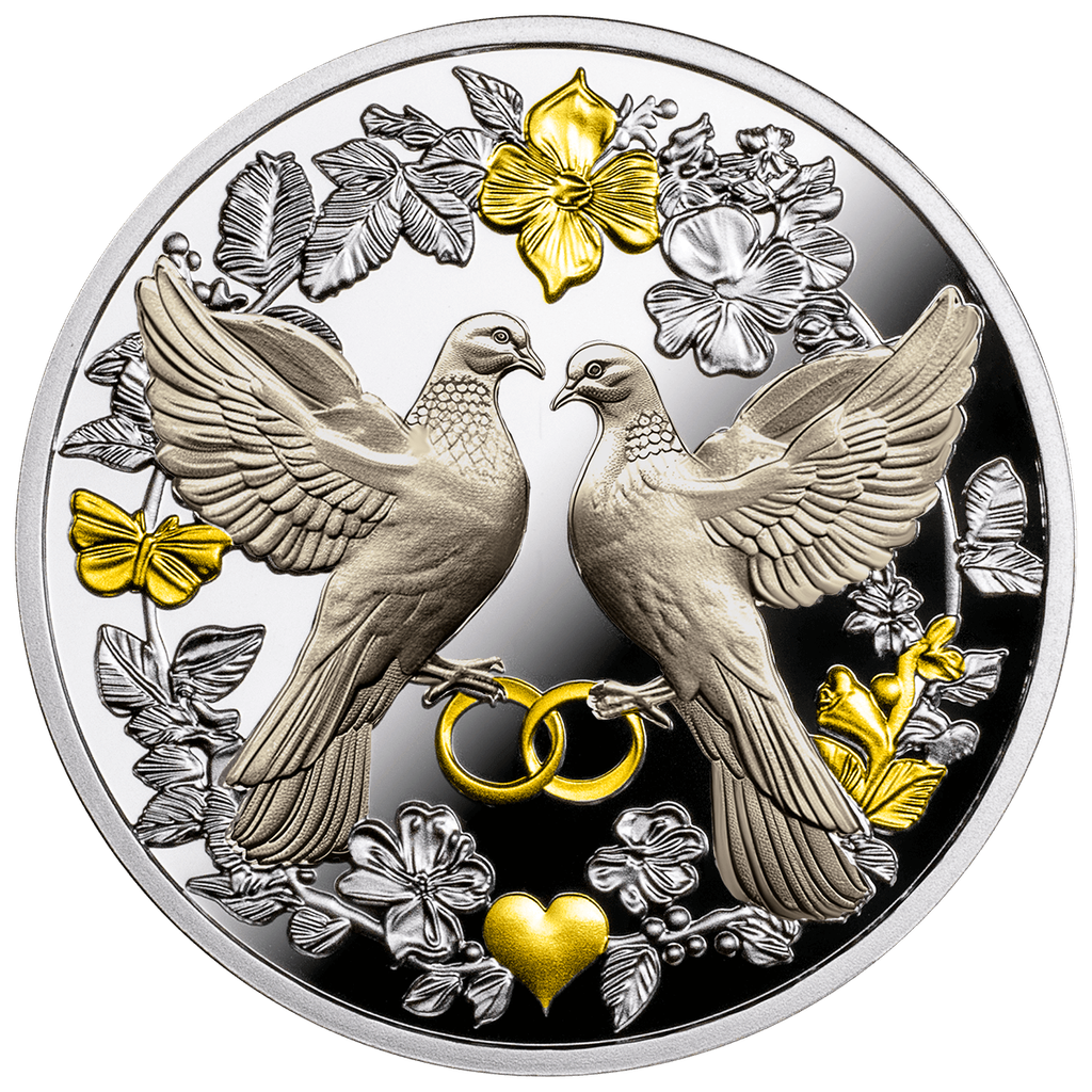 2026 Cameroon Wedding Doves 17.5g Silver Coin (04/22)