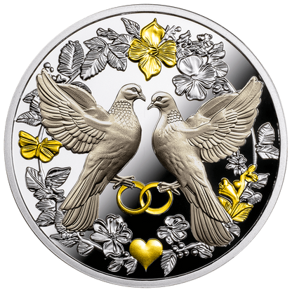 2026 Cameroon Wedding Doves 17.5g Silver Coin (04/22)