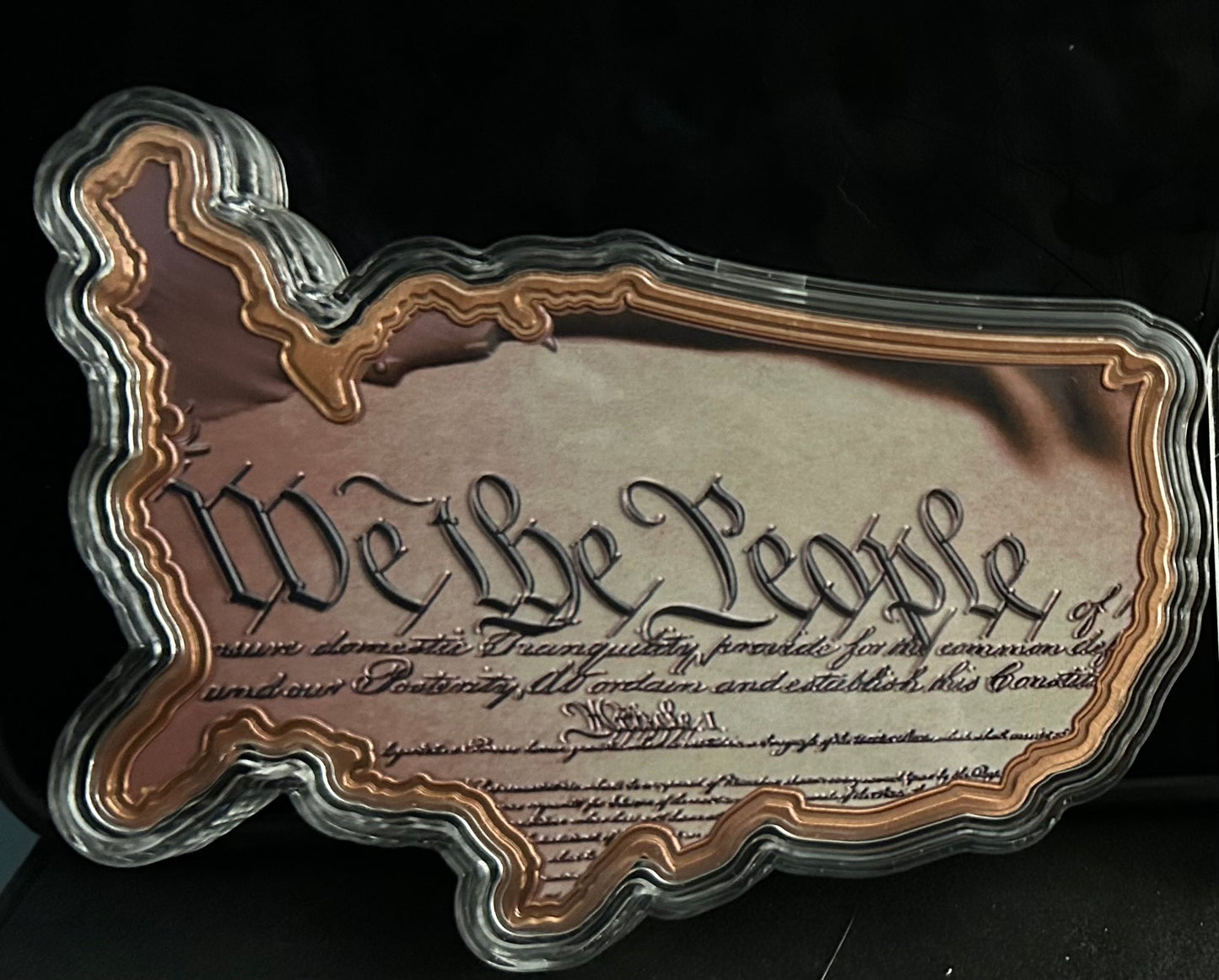 2026 10oz 13 Colonies Frontier .999 Colorized Copper USA Shaped 250 years Anniversary Bar