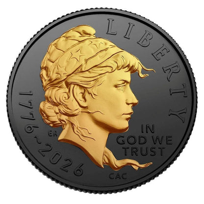 2026-P U.S. Emerging Liberty Dime Black Ruthenium & 24k Gold Edition CN Coin (04/22)