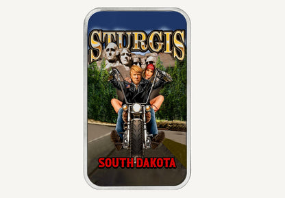 Sturgis Trump Colorized 1 oz Silver Bar (07/08)