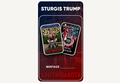 Sturgis Trump Colorized 1 oz Silver Bar (07/08)