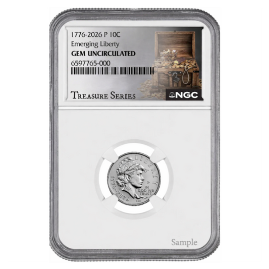2026-P U.S. Emerging Liberty Dime 10 Cents Coin NGC GEM UNC Treasure Series (04/22)